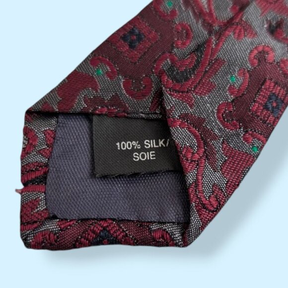 🍁Vintage Signor Angelo 100% Silk Paisley Tie - Picture 5 of 5